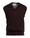 Alpha Studio Man Sweater Dark Brown Size 44 Merino Wool