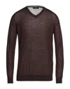 Alpha Studio Sweaters In Brown