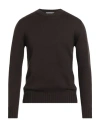 Alpha Studio Man Sweater Dark Brown Size 44 Wool