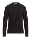 Alpha Studio Man Sweater Dark Brown Size 44 Wool, Viscose, Polyamide, Textile Fibers