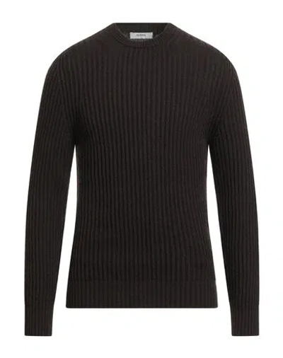 Alpha Studio Man Sweater Dark Brown Size 44 Wool, Viscose, Polyamide, Textile Fibers
