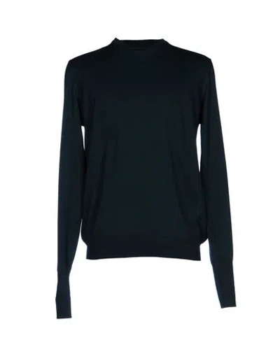 Alpha Studio Man Sweater Dark Green Size 36 Wool