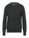 Alpha Studio Man Sweater Dark Green Size 36 Merino Wool