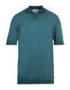 Alpha Studio Man Sweater Deep Jade Size 42 Cotton In Green