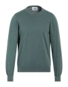 Alpha Studio Man Sweater Deep Jade Size 46 Cotton In Green