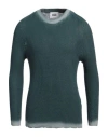 Alpha Studio Man Sweater Deep Teal Size 44 Cotton In Green