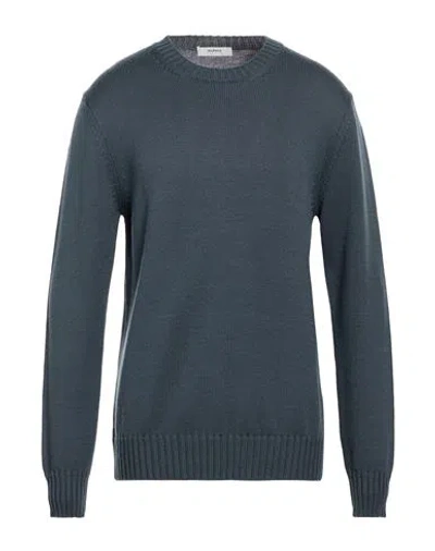 Alpha Studio Man Sweater Deep Teal Size 44 Wool In Gray