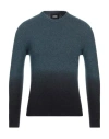 Alpha Studio Man Sweater Deep Teal Size 46 Alpaca Wool, Polyamide, Cotton, Modal, Elastane In Green