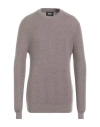 Alpha Studio Man Sweater Dove Grey Size 40 Wool
