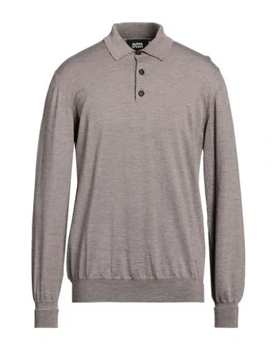 Alpha Studio Man Sweater Dove Grey Size 44 Cashmere In Gray