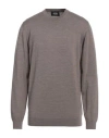 Alpha Studio Man Sweater Dove Grey Size 44 Merino Wool