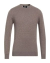 Alpha Studio Man Sweater Dove Grey Size 46 Geelong Wool In Grey