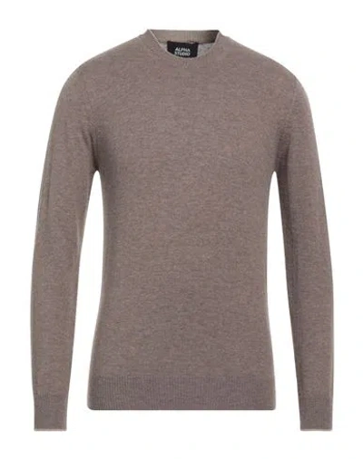 Alpha Studio Man Sweater Dove Grey Size 46 Geelong Wool