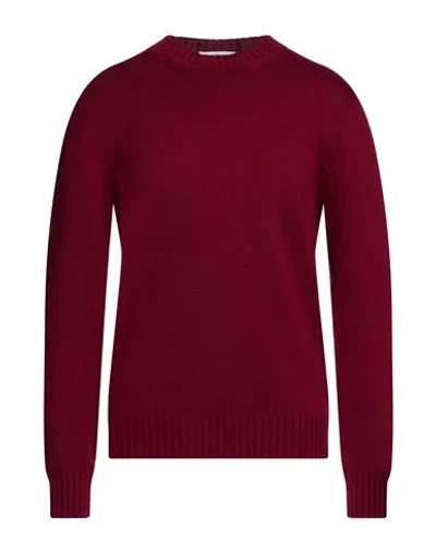 Alpha Studio Man Sweater Garnet Size 42 Wool In Red