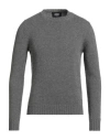 Alpha Studio Man Sweater Grey Size 38 Cashmere In Gray
