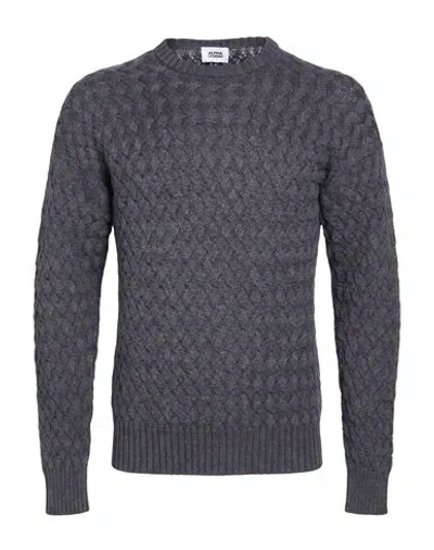 Alpha Studio Man Sweater Grey Size 38 Merino Wool In Gray