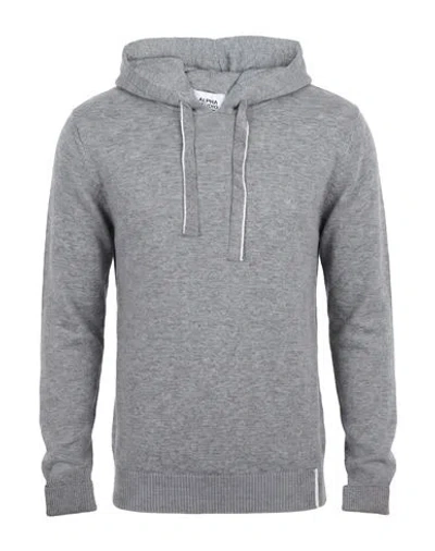Alpha Studio Man Sweater Grey Size 38 Wool In Gray