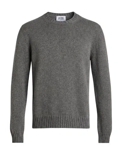 Alpha Studio Man Sweater Grey Size 42 Cashmere In Gray