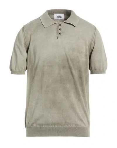 Alpha Studio Man Sweater Grey Size 42 Cotton In Gray