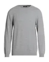 Alpha Studio Man Sweater Grey Size 44 Viscose, Nylon, Wool, Cashmere, Polyester In Grey