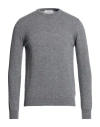 Alpha Studio Man Sweater Grey Size 44 Wool, Polyamide, Cashmere, Elastane In Gray