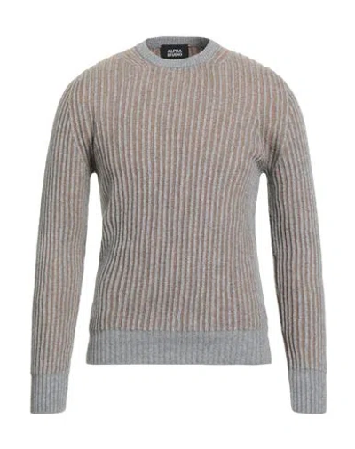 Alpha Studio Man Sweater Grey Size 42 Wool, Viscose, Polyamide, Cashmere