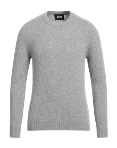 Alpha Studio Man Sweater Grey Size 44 Geelong Wool