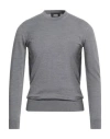 Alpha Studio Man Sweater Grey Size 44 Merino Wool