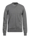 Alpha Studio Man Sweater Light Grey Size 46 Merino Wool In Grey