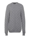 Alpha Studio Man Sweater Grey Size 44 Merino Wool In Gray