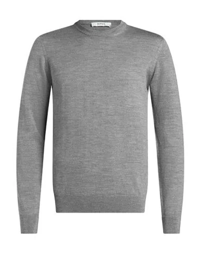 Alpha Studio Man Sweater Grey Size 44 Merino Wool In Gray