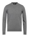 Alpha Studio Man Sweater Grey Size 46 Wool In Grey