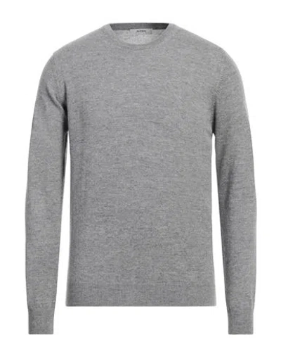 Alpha Studio Man Sweater Grey Size 40 Wool, Cashmere In Grey