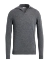 Alpha Studio Man Sweater Grey Size 44 Wool, Cashmere In Gray