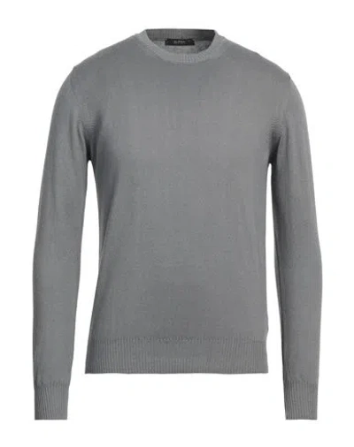 Alpha Studio Man Sweater Grey Size 46 Cotton, Cashmere