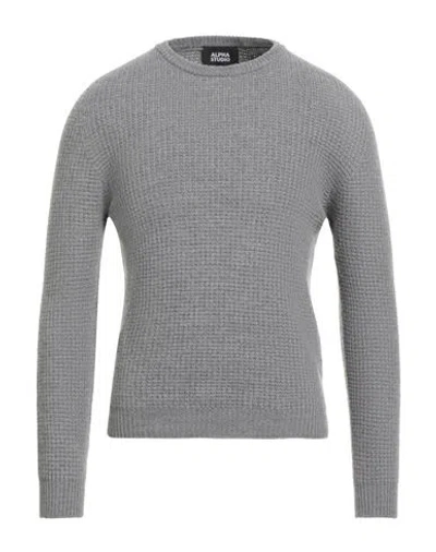 Alpha Studio Man Sweater Grey Size 46 Merino Wool