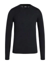 Alpha Studio Man Sweater Grey Size 46 Merino Wool In Black