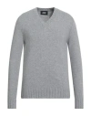 Alpha Studio Man Sweater Grey Size 46 Wool, Viscose, Polyamide, Cashmere