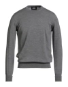 Alpha Studio Man Sweater Grey Size 50 Merino Wool