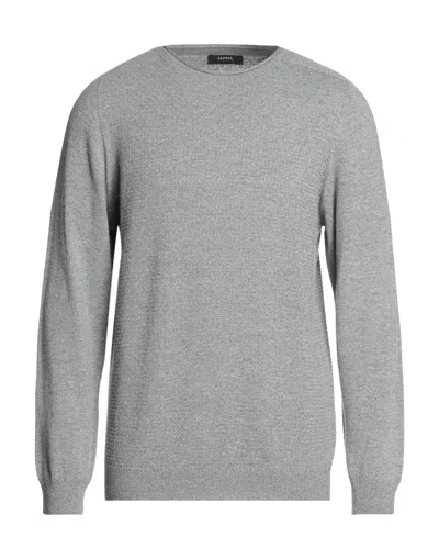 ALPHA STUDIO ALPHA STUDIO MAN SWEATER GREY SIZE M VISCOSE, NYLON, WOOL, CASHMERE, POLYESTER