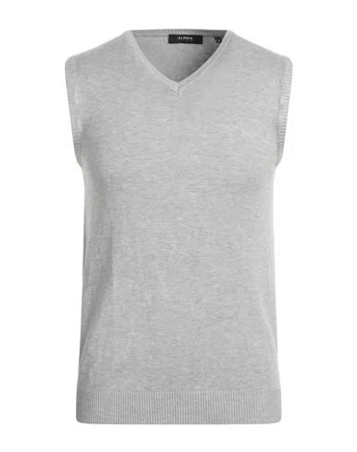 ALPHA STUDIO ALPHA STUDIO MAN SWEATER GREY SIZE XL VISCOSE, POLYAMIDE