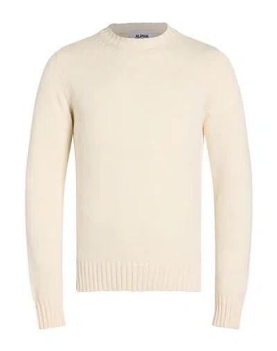 Alpha Studio Man Sweater Ivory Size 36 Cashmere In White
