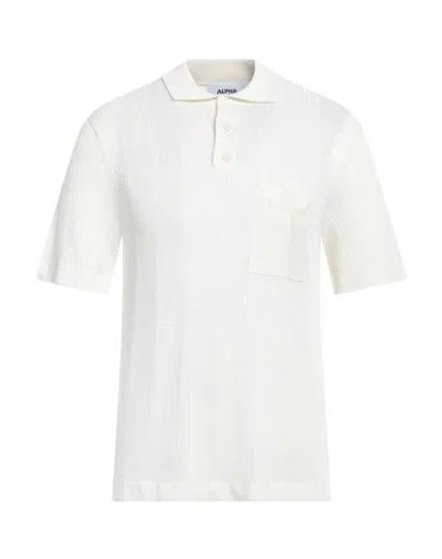 Alpha Studio Man Sweater Ivory Size 40 Linen, Cotton In White
