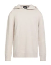 Alpha Studio Man Sweater Ivory Size 46 Merino Wool In White