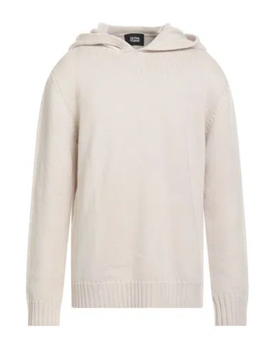 Alpha Studio Man Sweater Ivory Size 46 Merino Wool In White
