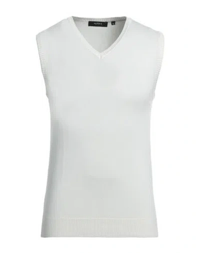 Alpha Studio Man Sweater Ivory Size L Viscose, Polyamide In White