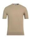 Alpha Studio Man Sweater Khaki Size 46 Cotton In Beige