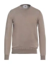 Alpha Studio Man Sweater Khaki Size 46 Cotton In Beige