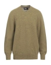 Alpha Studio Man Sweater Khaki Size 46 Wool In Beige