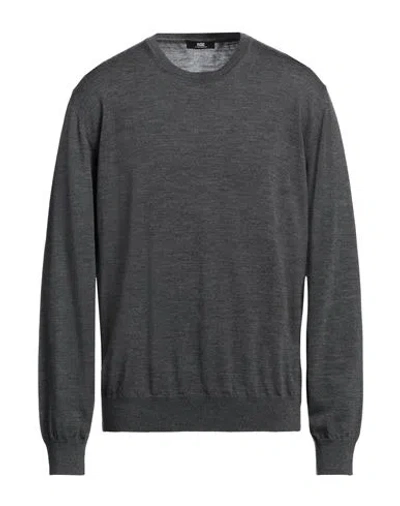 Alpha Studio Man Sweater Lead Size 36 Merino Wool In Multi